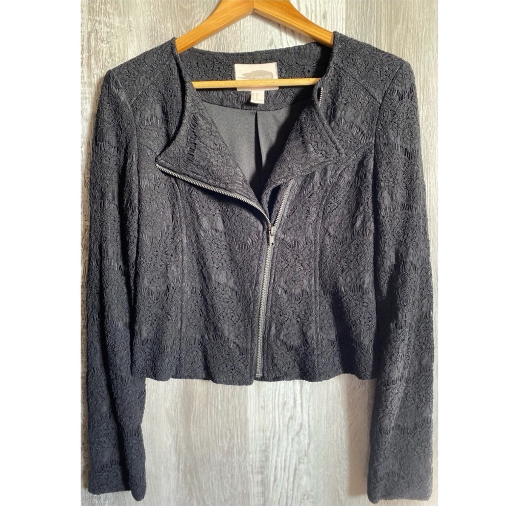 Forever 21 Lace Moto Jacket